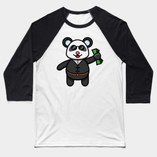 Sticker and Label Of Cute Baby Businessman Panda Baseball T-Shirt